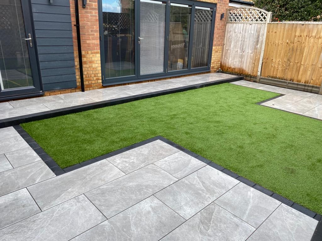 New fencing and paving